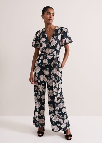 Phase Eight Myron Floral Wide Leg Jumpsuit Multicolor Canada | QJXEOG-509